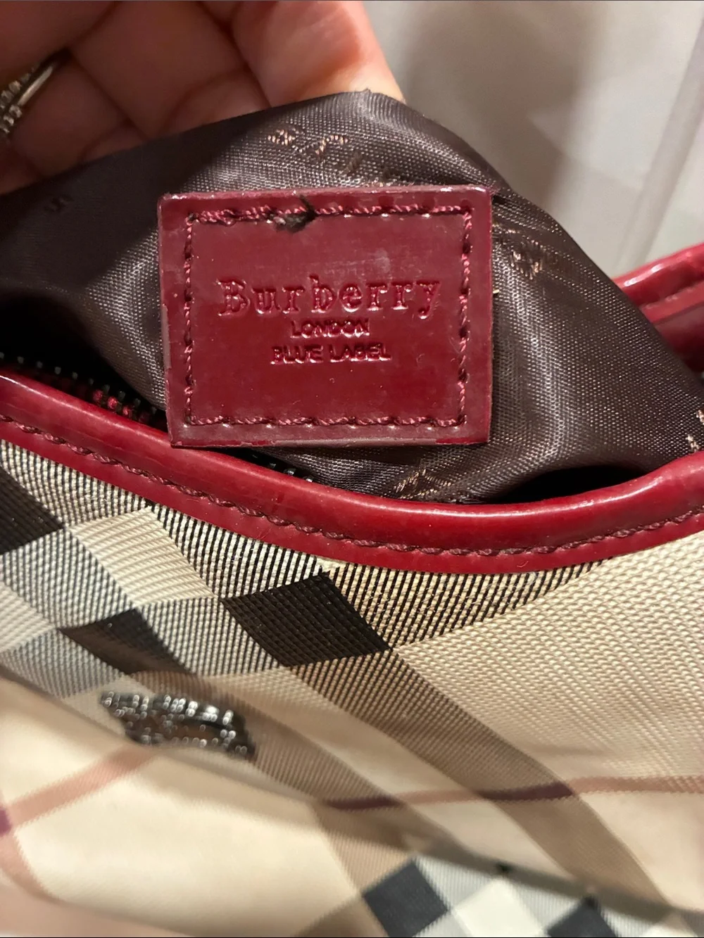 Red Trim Plaid Shoulder Bag - Women Bags